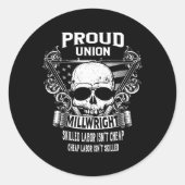 Union Millwright Ronde Sticker (Voorkant)