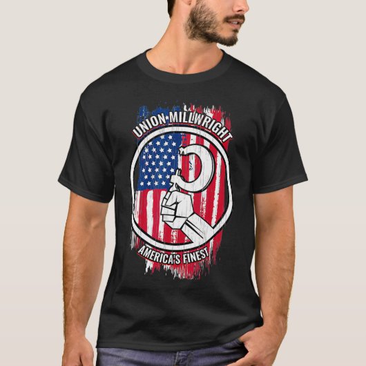 Union Millwright Tshirt American Mannen Gifts for  (Voorkant)