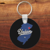 Union New Jersey Nj Map Sleutelhanger (Voorkant)