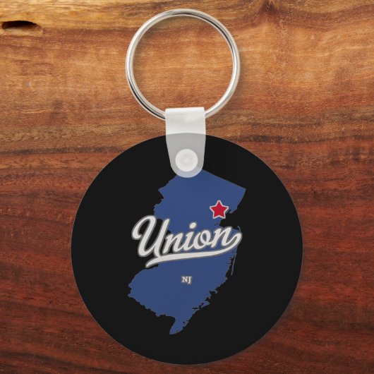 Union New Jersey Nj Map  Sleutelhanger (Voorkant)