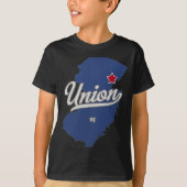 Union New Jersey Nj Map  T-shirt (Voorkant)