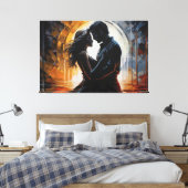 Union of Hearts Canvas Afdruk (Insitu (Slaapkamer))