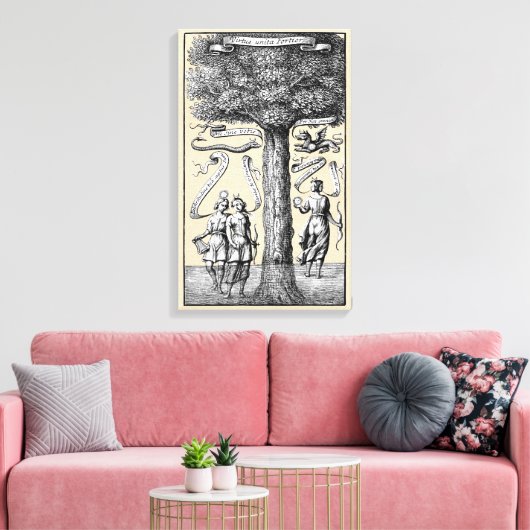 Union of Opposites Symbolische Alchemy Canvas Afdruk (Insitu (Woonkamer))