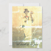 Union of Souls-Gothic Halloween Wedding Invitation Kaart (Achterkant)