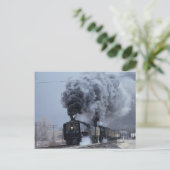 Union Pacific, No. 844 en No. 3985, vertrekkend Wi Briefkaart (Staand voorkant)