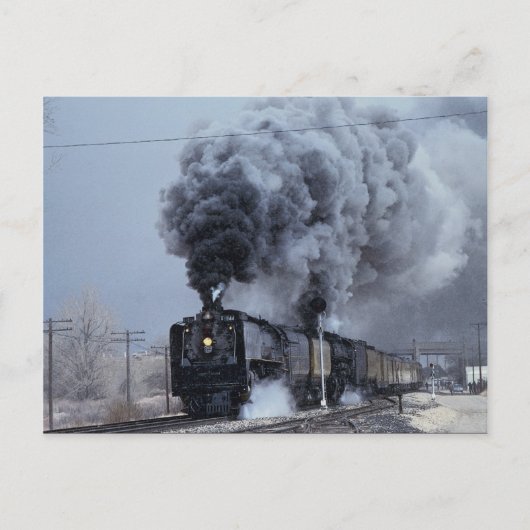 Union Pacific, No. 844 en No. 3985, vertrekkend Wi Briefkaart (Voorkant)