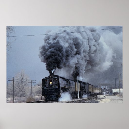 Union Pacific, No. 844 en No. 3985, vertrekkend Wi Poster (Voorkant)