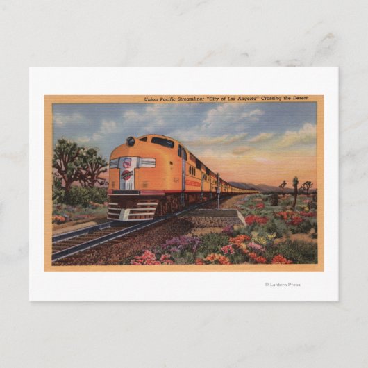 Union Pacific Railroad "City of Los Angeles" Briefkaart (Voorkant)