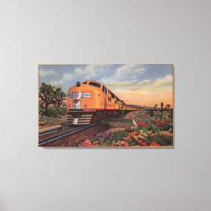 Union Pacific Railroad "City of Los Angeles" Canvas Afdruk