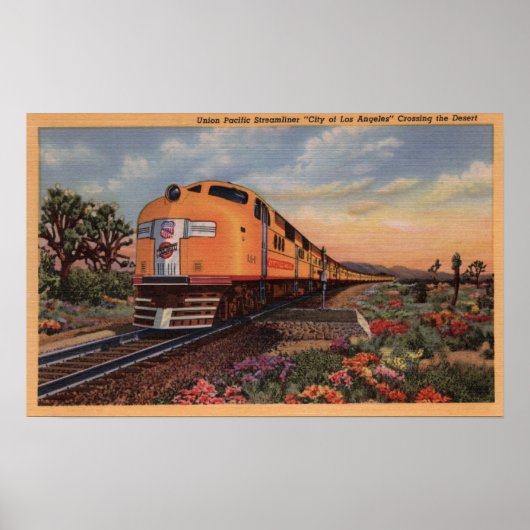 Union Pacific Railroad "City of Los Angeles" Poster (Voorkant)