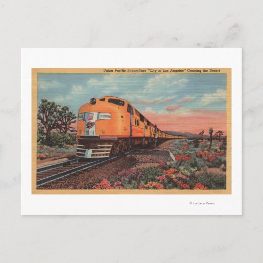 Union Pacific Train, City of L.A. Briefkaart (Voorkant)