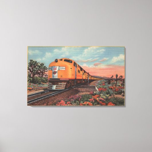 Union Pacific Train, City of L.A. Canvas Afdruk (Voorkant)