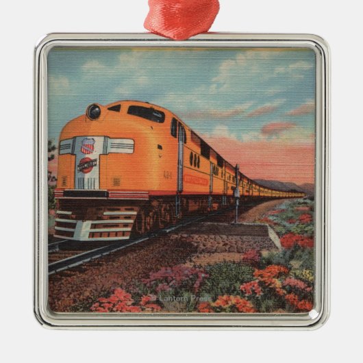 Union Pacific Train, City of L.A. Metalen Ornament (Voorkant)