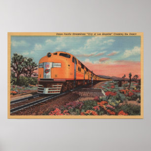 Union Pacific Train, City of L.A. Poster