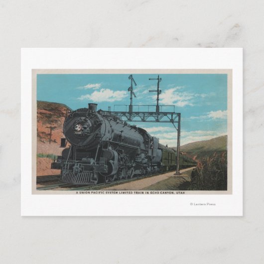 Union Pacific Train, Echo Canyon, UtahUtah Briefkaart (Voorkant)