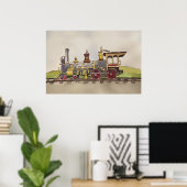 Union Pacific's No. 119 bij Promontory Summit Poster (Thuiskantoor)