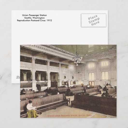 Union Passenger Station, Seattle, Circa 1912 Briefkaart (Voorkant / Achterkant)