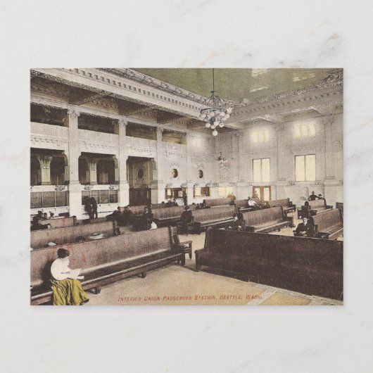 Union Passenger Station, Seattle, Circa 1912 Briefkaart (Voorkant)