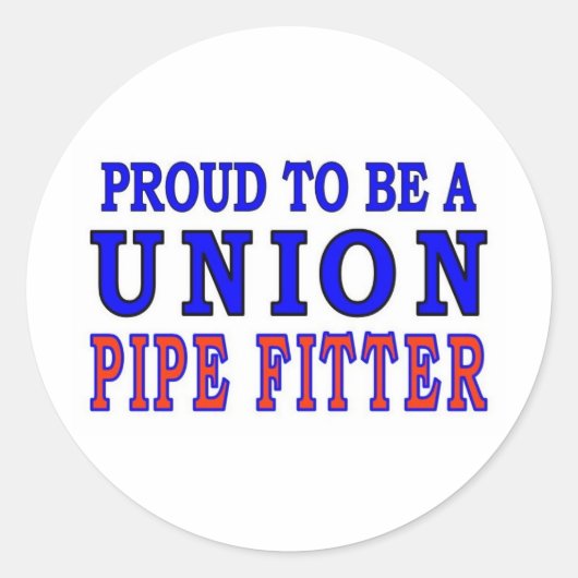UNION PIPE FITTER RONDE STICKER (Voorkant)