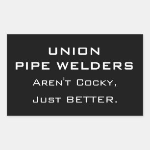 Union Pipe Lassers Rechthoekige Sticker