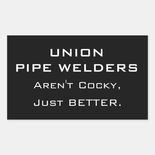 Union Pipe Lassers Rechthoekige Sticker (Voorkant)