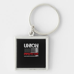 Union Pipefitter Union Strong USA Amerikaanse Vlag Sleutelhanger