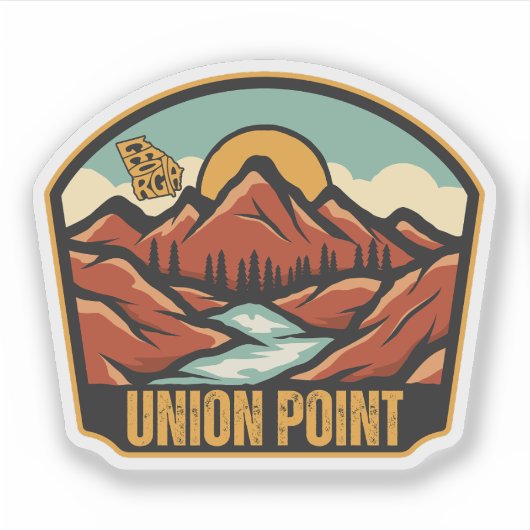 Union Point, Georgië Sticker (Voorkant)