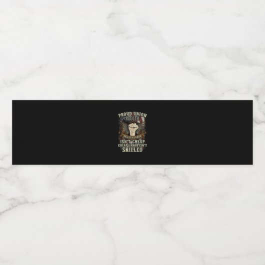 Union Roofer Shirt Proud - Vakkundige arbeid is ni Waterfles Etiket (Enkel label)