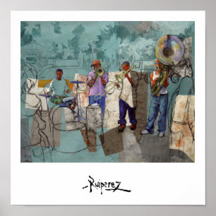 "Union Square Band" - "Banda en Union Square" Poster
