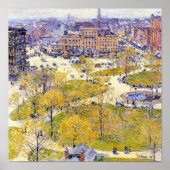 Union Square in Spring door Frederick Childe Hassa Poster (Voorkant)