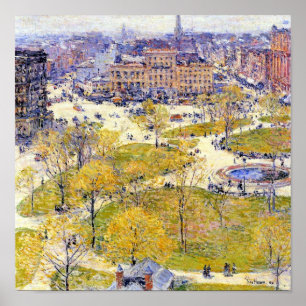 Union Square in Spring door Frederick Childe Hassa Poster