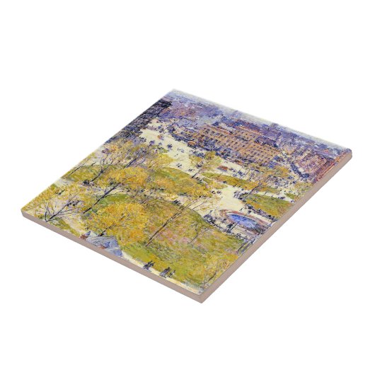 Union Square in Spring door Frederick Childe Hassa Tegeltje (Zijkant)