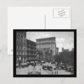 Union Square, New York City, 1906, Trolly, Lincoln Briefkaart (Voorkant / Achterkant)