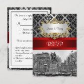 Union Square NYC Black Damask 211 RSVP 2 (Voorkant / Achterkant)