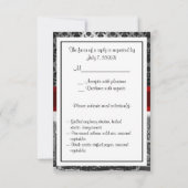 Union Square NYC Black Damask 211 RSVP 2 Kaartje (Achterkant)