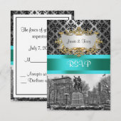 Union Square NYC Black Damask 212 RSVP 1 (Voorkant / Achterkant)