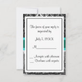 Union Square NYC Black Damask 212 RSVP 1 Kaartje (Achterkant)