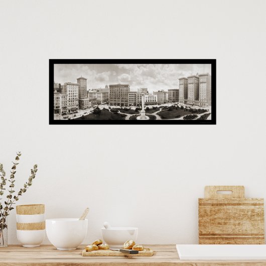 Union Square San Francisco CA Foto 1910 Poster (Keuken)