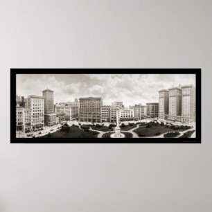 Union Square San Francisco CA Foto 1910 Poster