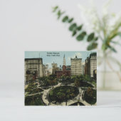 Union Square, Vintage van New York Briefkaart (Staand voorkant)