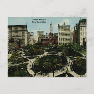 Union Square, Vintage van New York Briefkaart