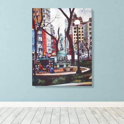 Union Square's geur van kleur Canvas Afdruk (Insitu (Houten vloer))