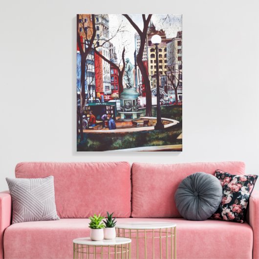Union Square's geur van kleur Canvas Afdruk (Insitu (Woonkamer))
