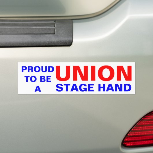 UNION STAGE HAND BUMPERSTICKER (Op auto)