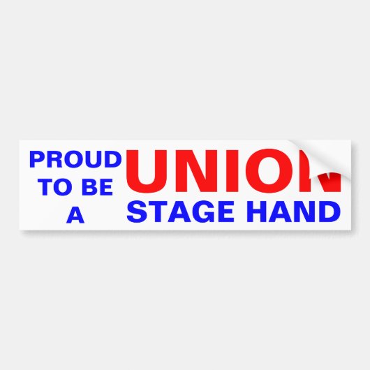 UNION STAGE HAND BUMPERSTICKER (Voorkant)