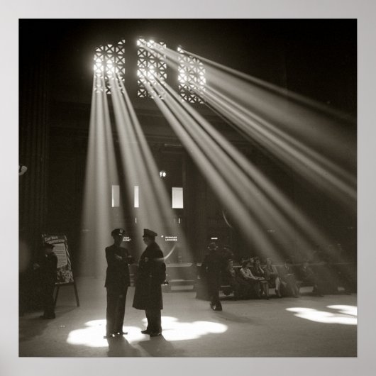 Union Station Chicago, 1943.  foto Poster (Voorkant)
