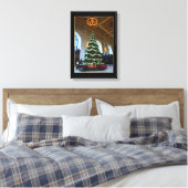 Union Station Christmas Tree, Kansas City Canvas Afdruk (Insitu (Slaapkamer))