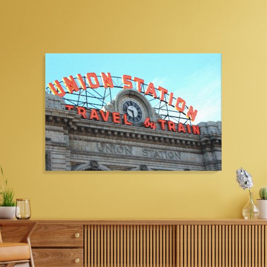 Union Station - Downtown Denver Canvas Afdruk (Insitu (Woonkamer))