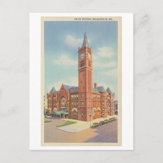  Union Station, Indianapolis, Indiana Briefkaart (Voorkant)