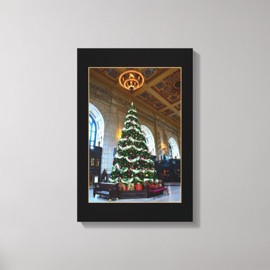 Union Station Kerstboom, Kansas City Canvas Afdruk (Voorkant)